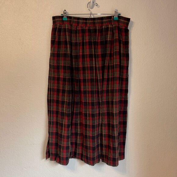 Vintage Orvis Plaid Maxi Skirt Size 18 - Picture 1 of 5